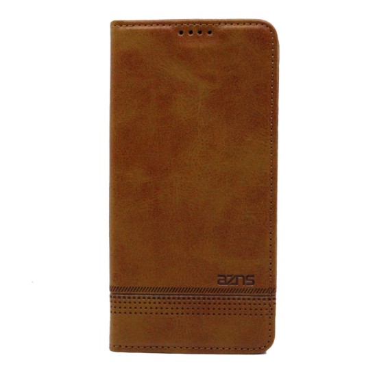  LEATHER FLIP COVER WITH INTERNAL POCKET AND CARD HOLDER FOR SAMSUNG A53 5G 2022 BROWN.